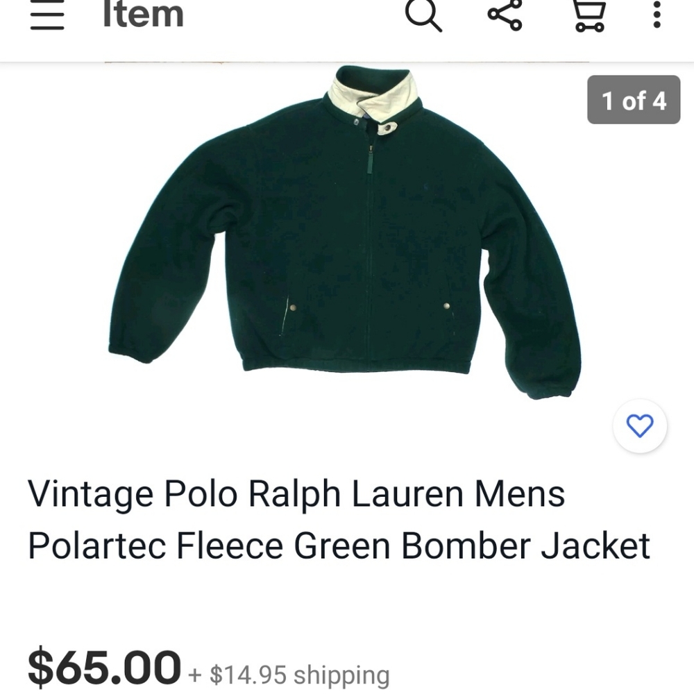 Vintage Polo RL Harrington Fleece Jacket Polartec Technology Burgundy Red - Picture 10 of 10